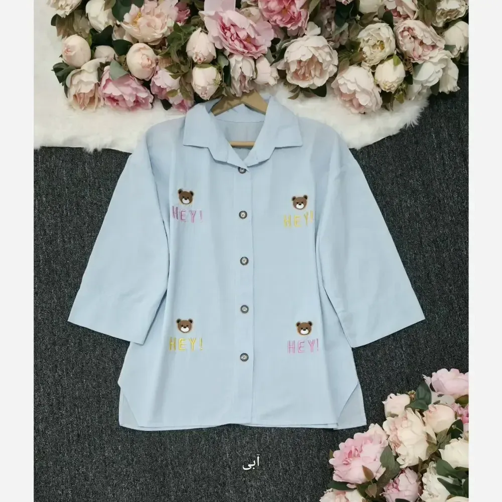 مانتو گلدوزی لنین پنبه درجه یک فری سایز