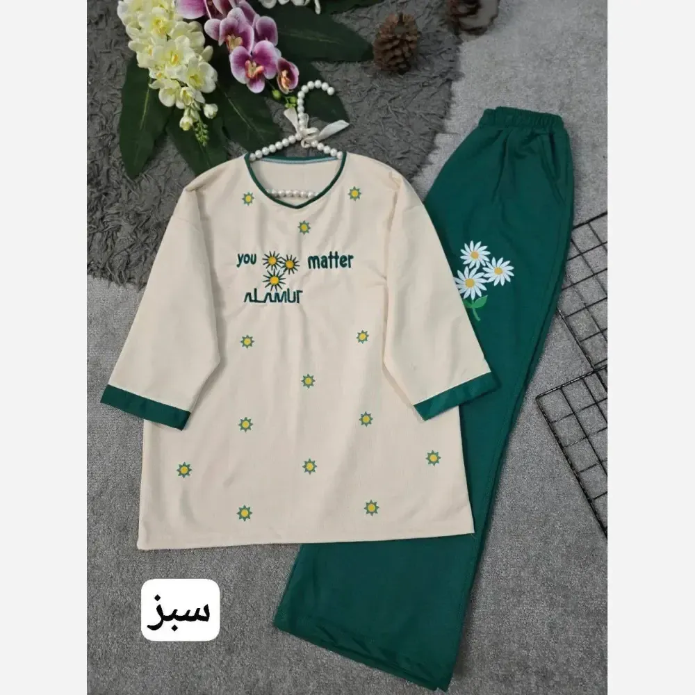 تیشرت و شلوار پنبه لاکرا مدل ترلان سایز فری 36 تا 46