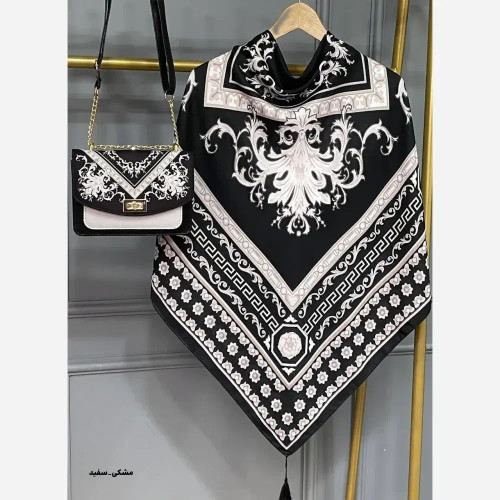 ست کیف و روسری مخمل و چرم صنعتی سورنا رنگبندی