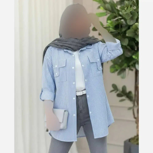 شومیز داکرون جیب صلیبی خنک تابستانی سایز 36 تا 48