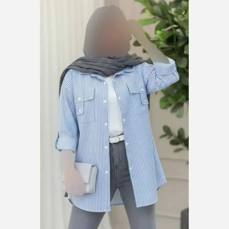 شومیز داکرون جیب صلیبی خنک تابستانی سایز 36 تا 48