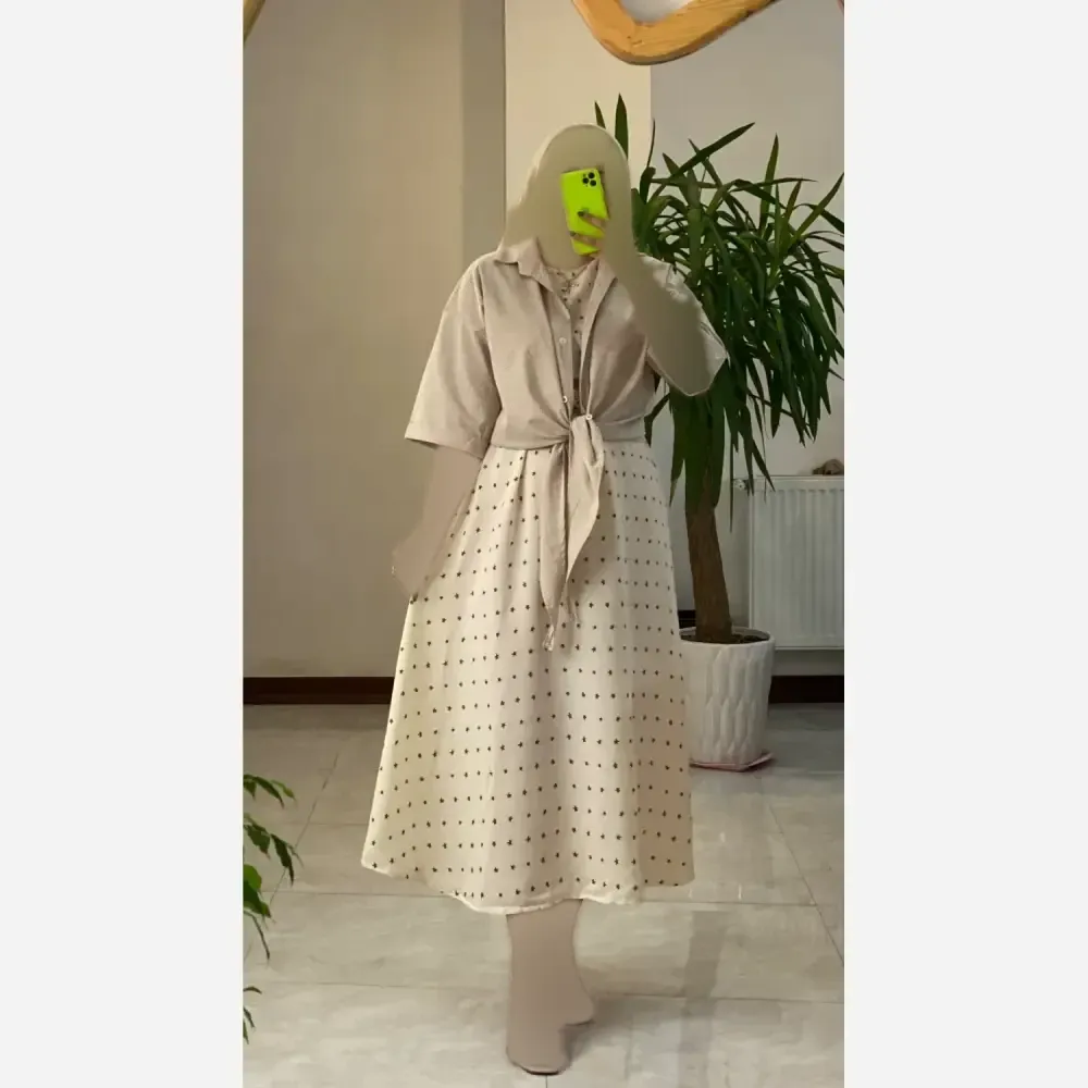 ساحلی حریر بدون آستین طرح ستاره فری سایز