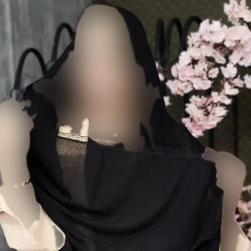 شال پلیسه لبه توری مشکی مجلسی