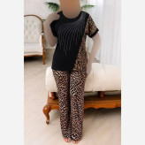 ست لباس راحتی زنانه ماریا فلامنت گیاهی فری سایز