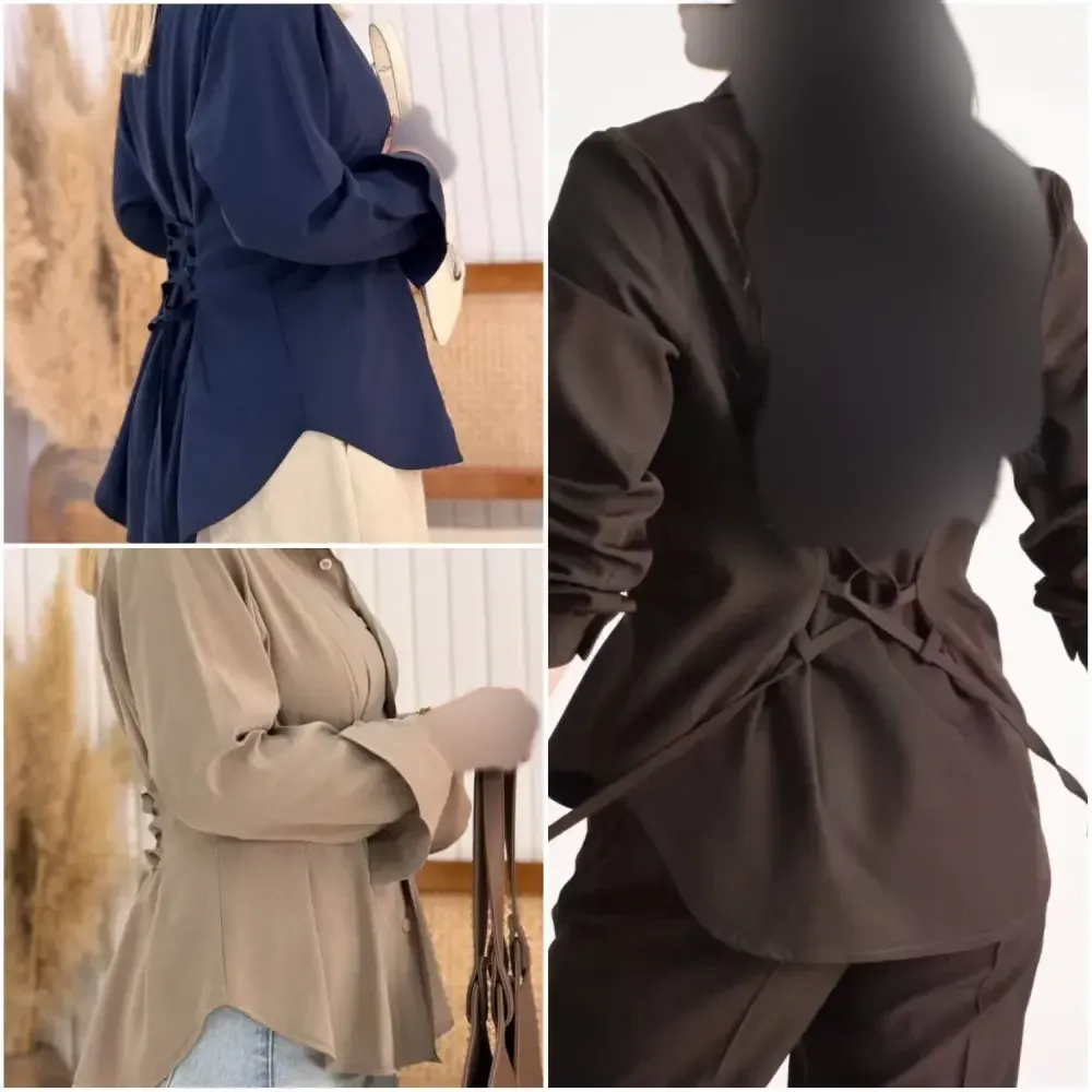 شومیز زنانه مدل آلبورا جنس لنین با کیفیت فری سایز