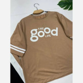 ست تیشرت و شلوار پنبه گلکسی زنانه مدل good سایز فری 38 تا 46