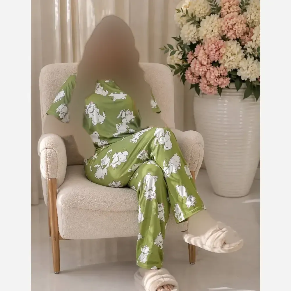 ست گیاهی زنانه خانگی نرم و لطیف فری سایز درجه یک