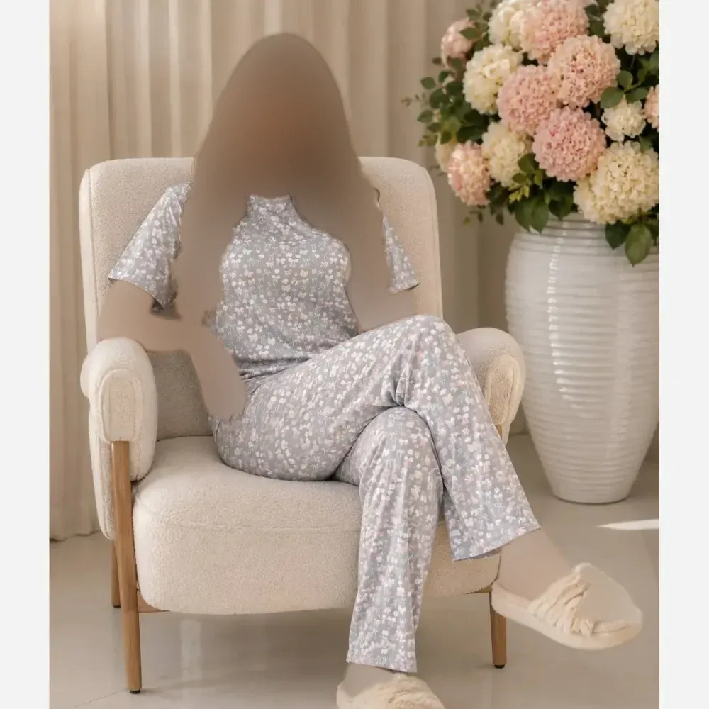 ست گیاهی زنانه خانگی نرم و لطیف فری سایز درجه یک