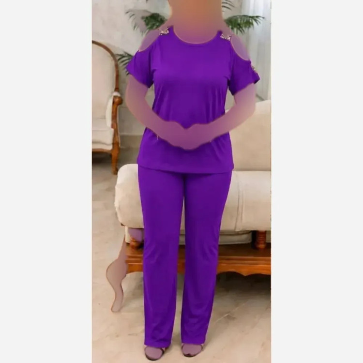 ست لباس راحتی زنانه ویسکوز کش فری سایز 36 تا 46