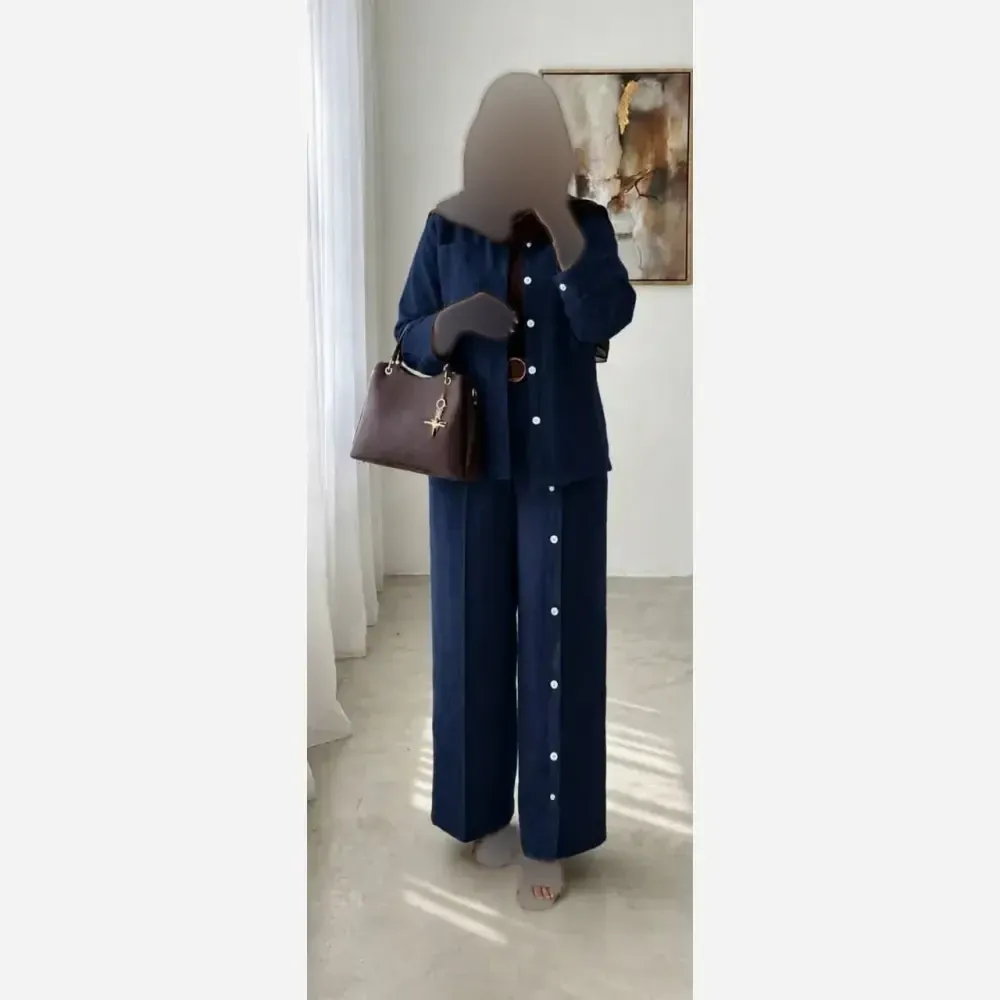ست شومیز و شلوار زنانه گلرخ جنس دبل عنکبوتی فری سایز