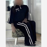 ست تیشرت و شلوار زنانه ژاله جنس پنبه گلکسی سایز فری 38 تا 46