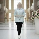 مانتو باکسی ستایش جنس لنین پنبه فری سایز
