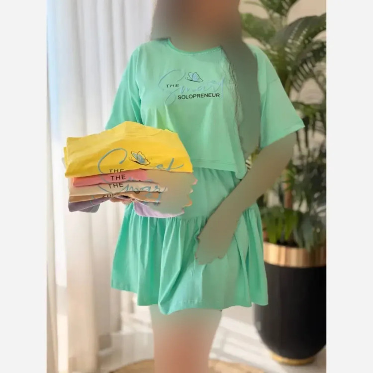 ست ساشا زنانه پنبه درجه یک فری سایز در رنگ بندی متنوع
