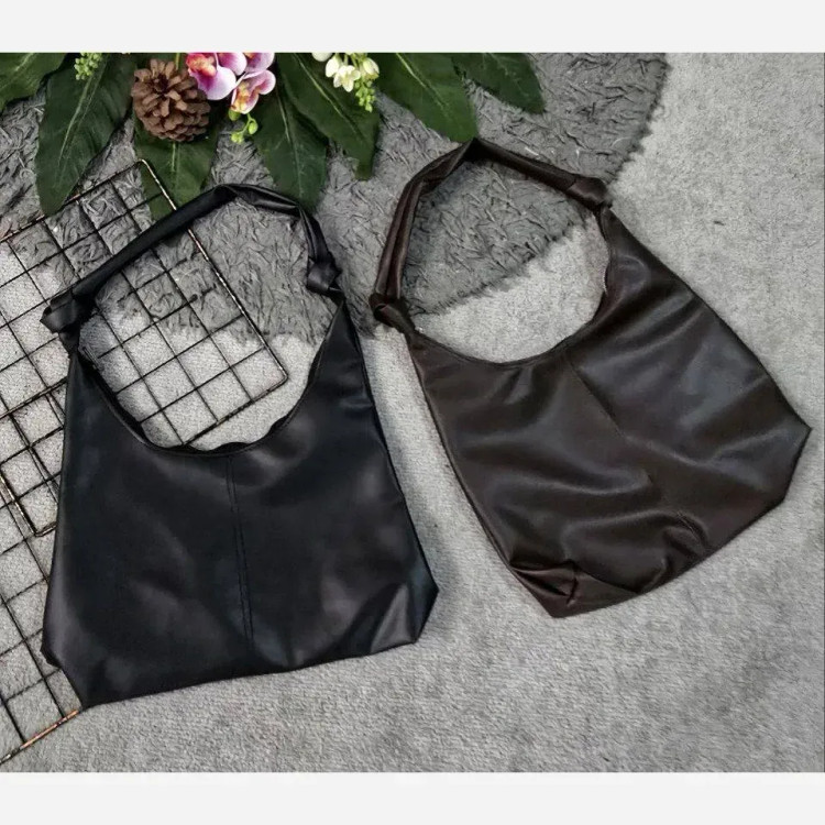 کیف چرمی بند گره ای زنانه مشکی موکا سایز آزاد