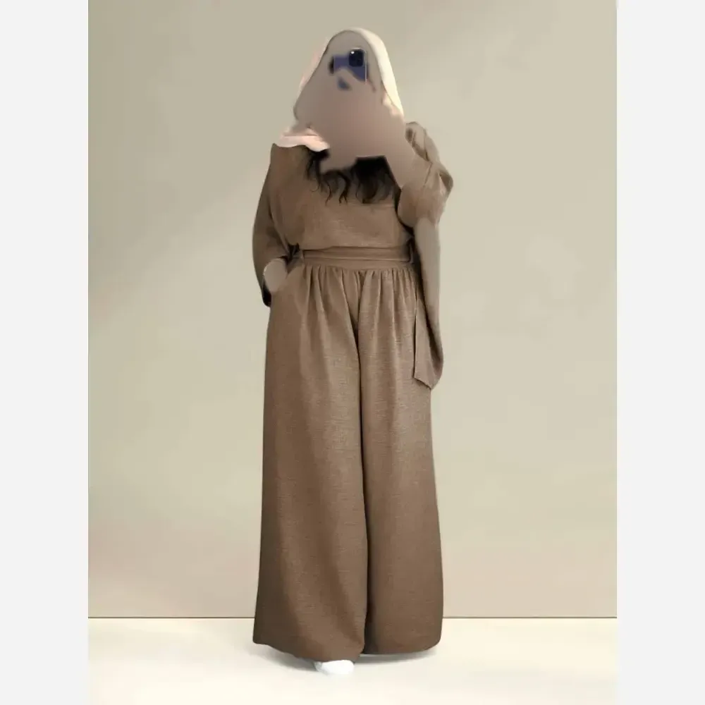 ست شومیز و شلوار زنانه جنس شانتون فری سایز