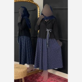 کت و دامن زنانه مدل ژابیز جنس کت مازراتی و دامن بوگاتی رنگ مشکی موکا سرمه ای سفید سایز فری 38 تا 44