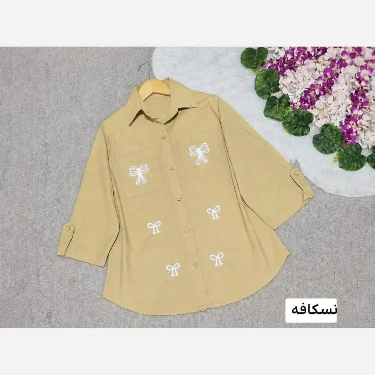 شومیز پرنسس زنانه الیاف طبیعی فری سایز 38 تا 48 رنگبندی متنوع