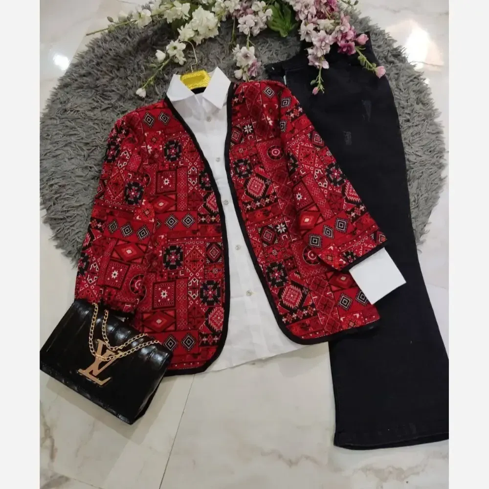 کت گلیمی تافته سوزن دوزی سنتی فری سایز