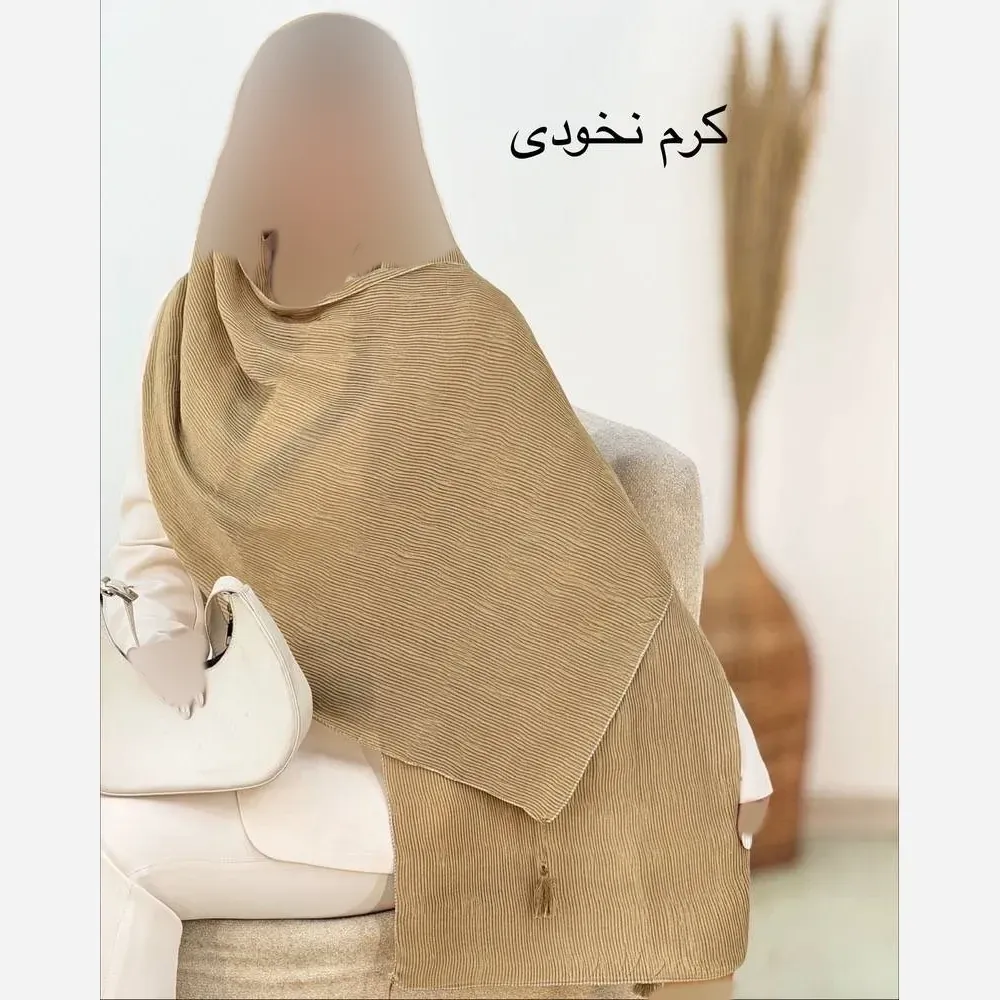 شال لبه لمه دوزی پلیسه با کیفیت سایز آزاد 175*75