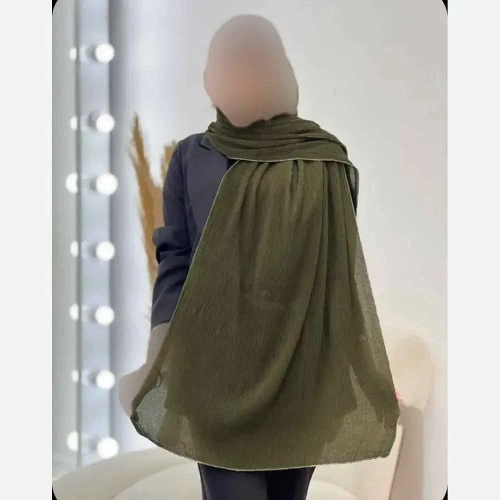 شال لبه لمه دوزی پلیسه با کیفیت سایز آزاد 175*75