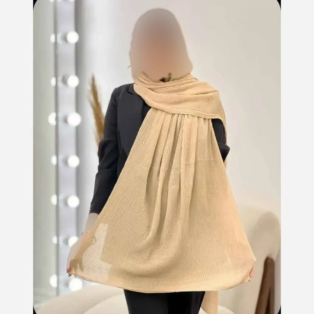 شال لبه لمه دوزی پلیسه با کیفیت سایز آزاد 175*75
