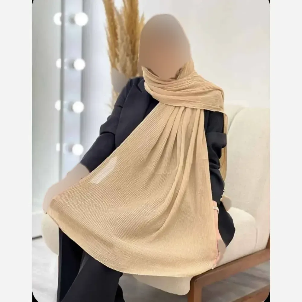 شال لبه لمه دوزی پلیسه با کیفیت سایز آزاد 175*75