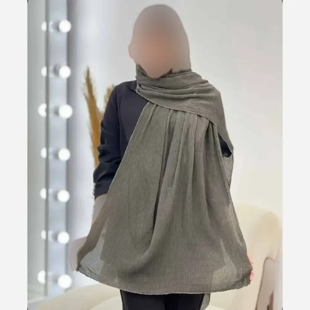 شال لبه لمه دوزی پلیسه با کیفیت سایز آزاد 175*75