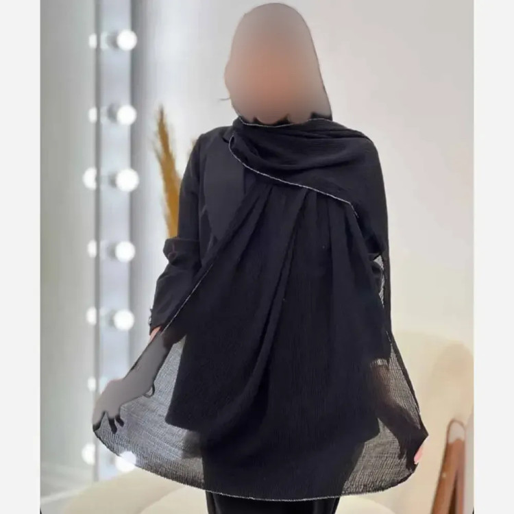 شال لبه لمه دوزی پلیسه با کیفیت سایز آزاد 175*75