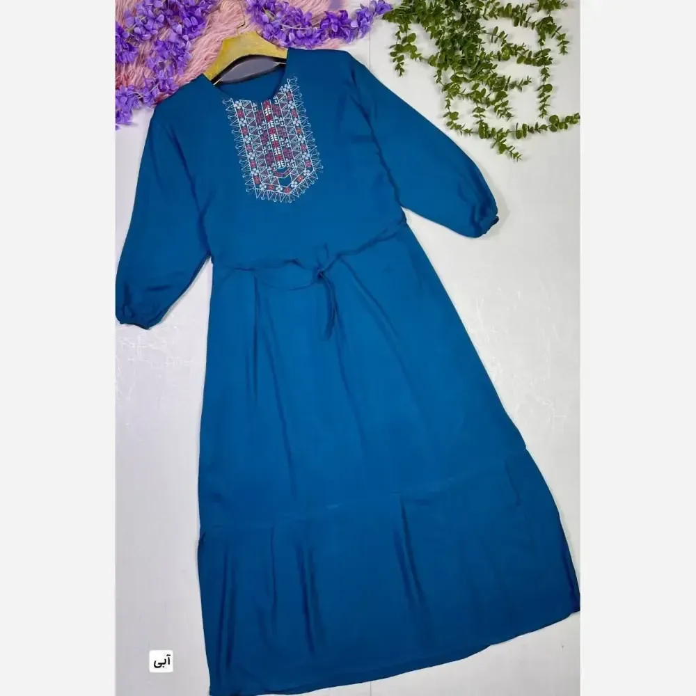 ساحلی نخی گلدوخت سایز 40 تا 50