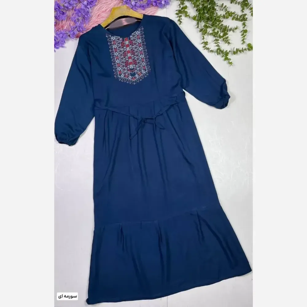 ساحلی نخی گلدوخت سایز 40 تا 50