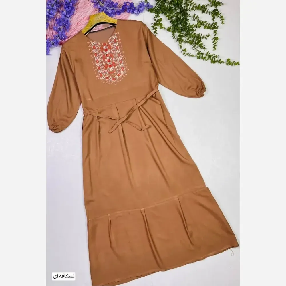 ساحلی نخی گلدوخت سایز 40 تا 50