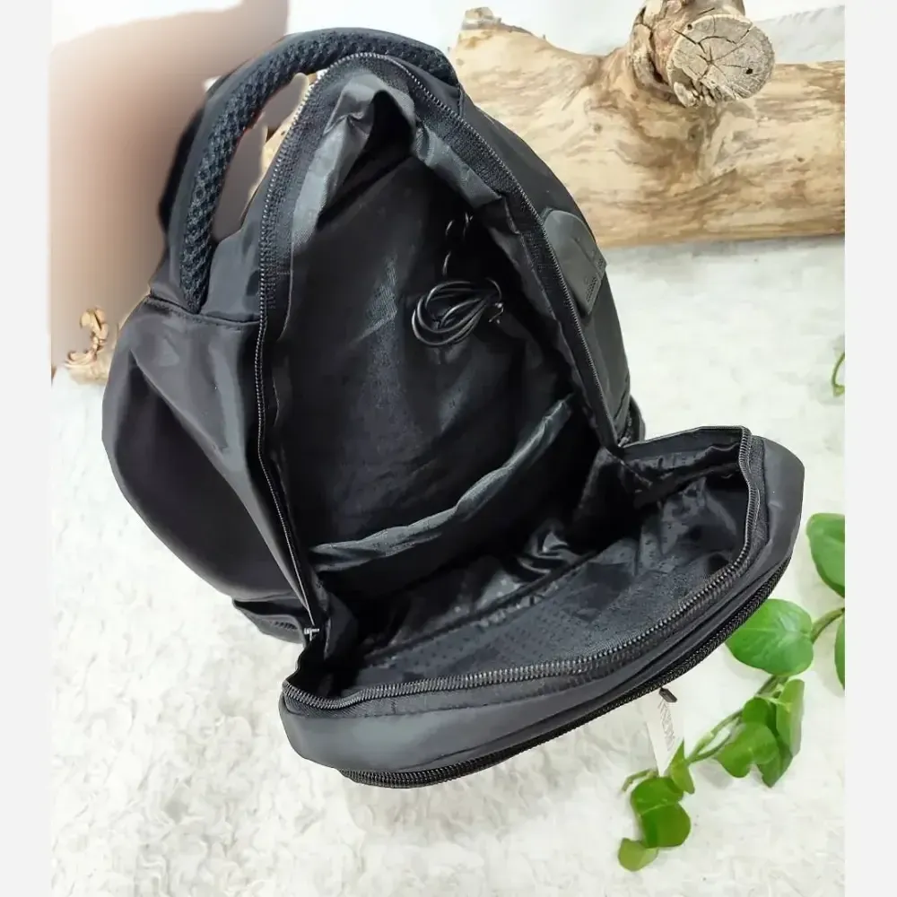 کوله پشتی دانشجویی مدل انتلر اسپرت برزنتی مشکی ضربه گیر لپ تاپ پورت هندزفری جای بطری آب