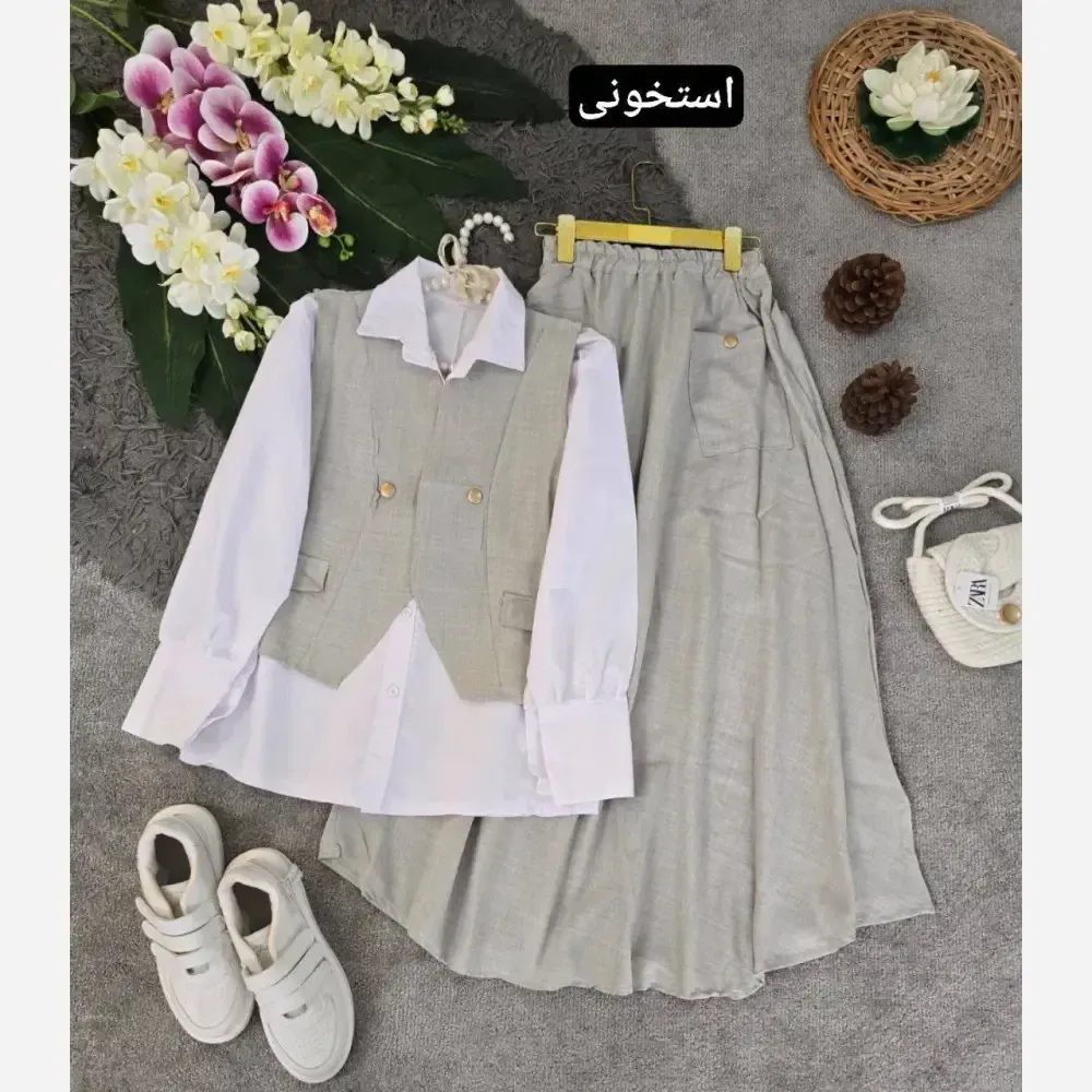 شومیز سه تکه ژینا شانتون زنانه فری سایز 36 تا 46