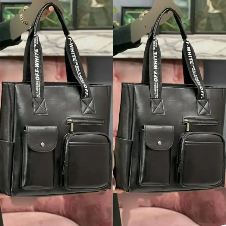 کیف مهرانگیز چرم با کیفیت رنگ مشکی ابعاد 35 در 35 سایز فری سایز