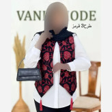 ژیله گلبهار جنس تافته سوزن دوزی فری سایز