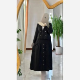 کت دامن لنین جلو دکمه مدل سروناز سایز فری زنانه
