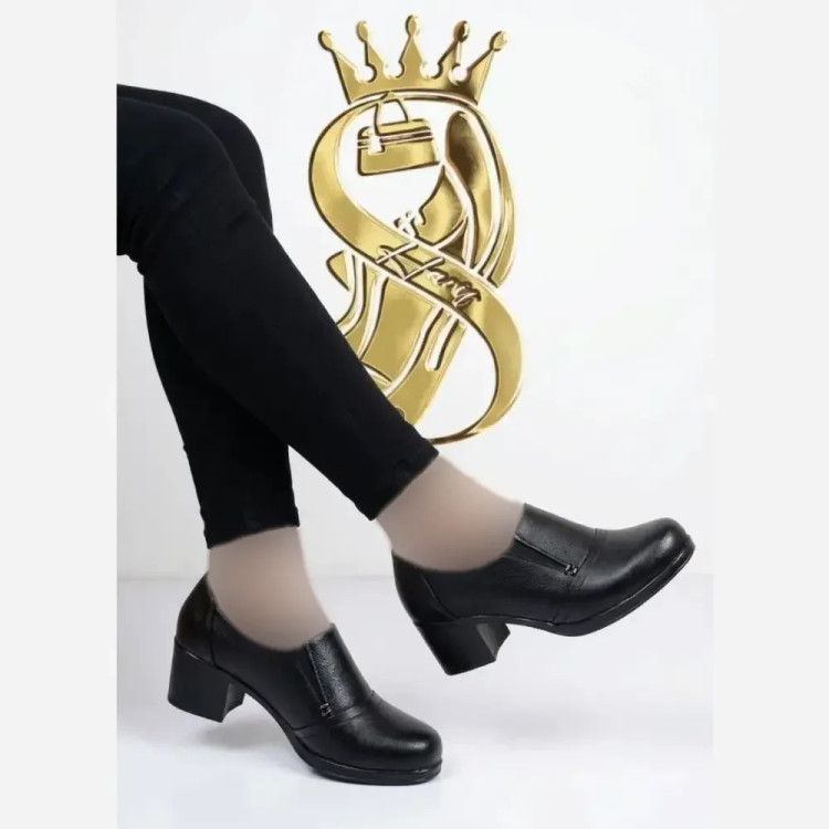 کفش طبی زنانه چرم صنعتی مدل میترا رنگ مشکی