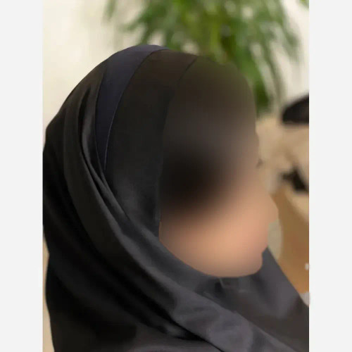 مقنعه تل دار ویسکوز درجه یک قد 90 رنگ سورمهایتلمشکی فری سایز