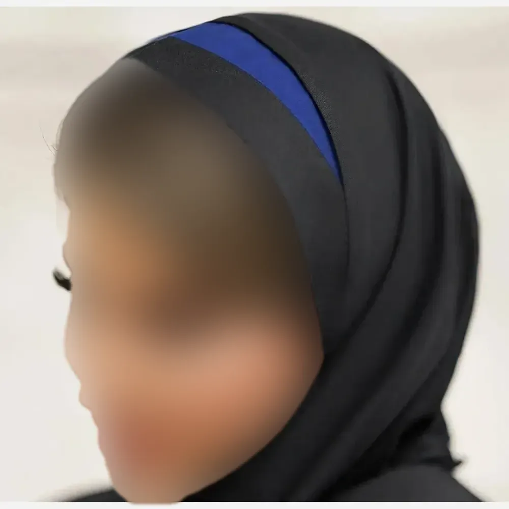 مقنعه تل دار ویسکوز درجه یک قد 90 رنگ سورمهایتلمشکی فری سایز