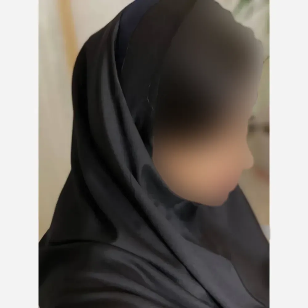 مقنعه تل دار ویسکوز درجه یک قد 90 رنگ سورمهایتلمشکی فری سایز