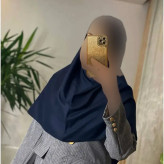 مقنعه تل دار ویسکوز درجه یک قد 90 رنگ سورمهایتلمشکی فری سایز