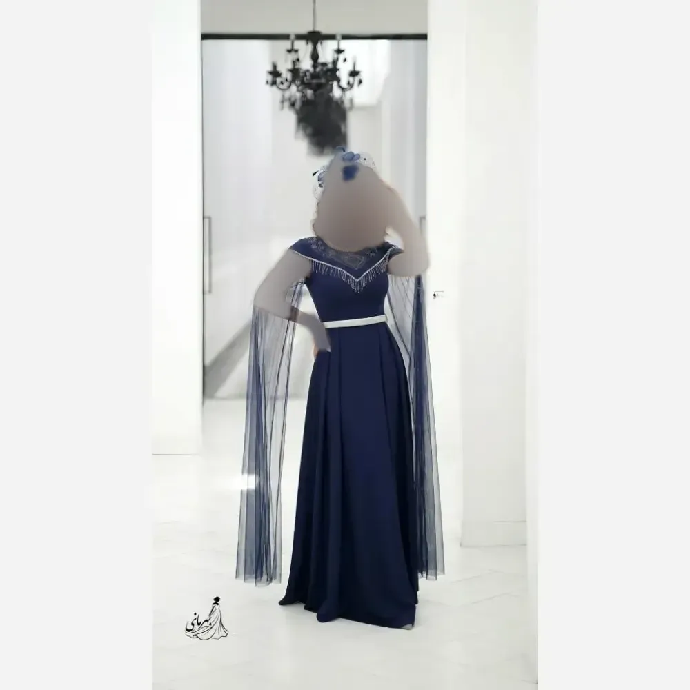 ماکسی فرمالیته مجلسی کرپ دالقیچ نگیندار سایز 38 تا 48