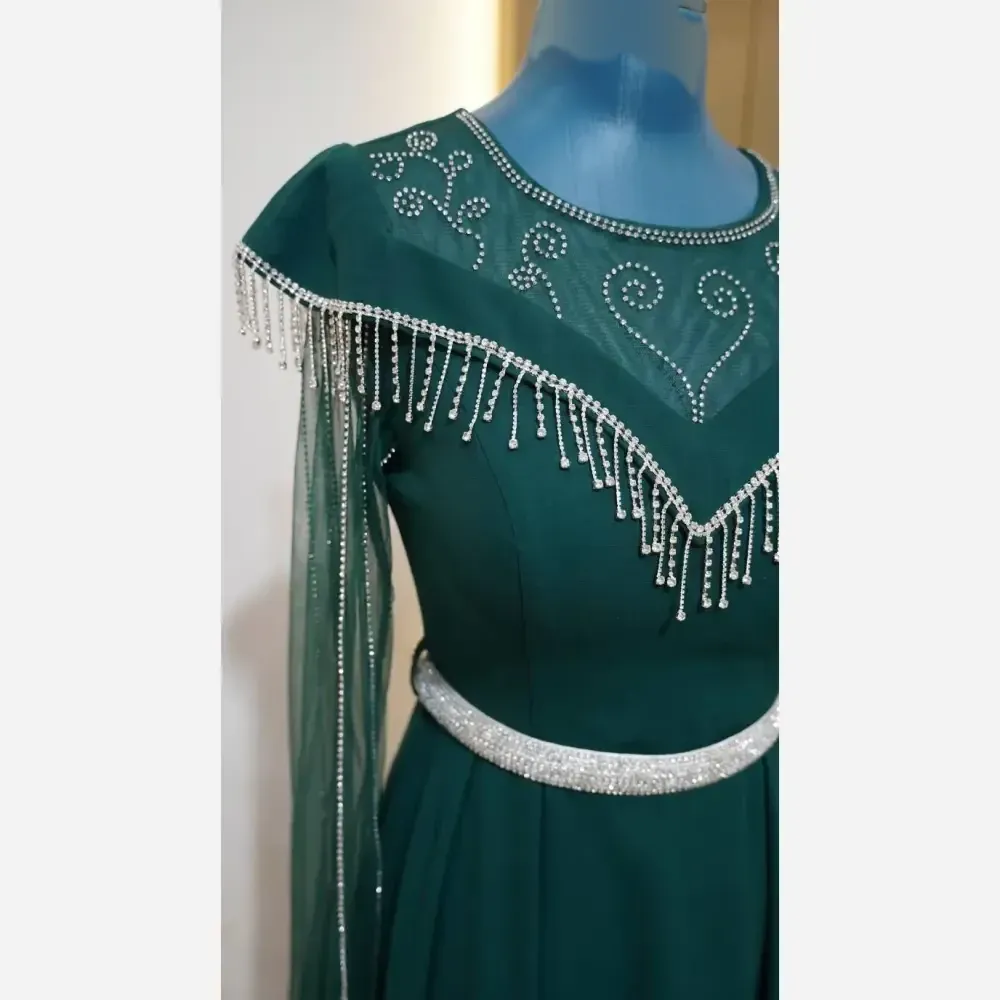 ماکسی فرمالیته مجلسی کرپ دالقیچ نگیندار سایز 38 تا 48