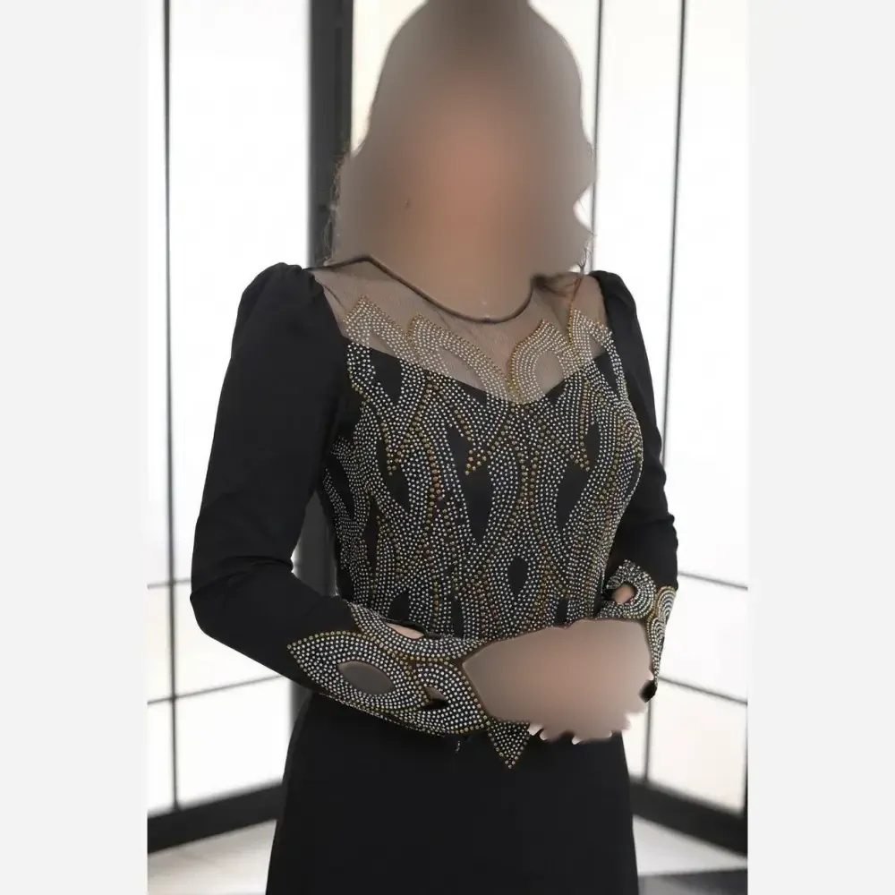 ماکسی مجلسی زنانه مدل حنا جنس مازراتی درجه یک رنگ مشکی سایز بزرگ