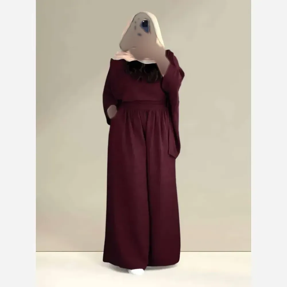 ست شومیز و شلوار زنانه جنس شانتون طرح کاشی فری سایز