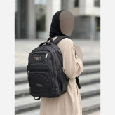 کوله پشتی دبیرستانی برزنتی با محفظه لپ تاپ و جا بطری آب