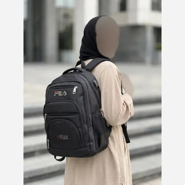 کوله پشتی دبیرستانی برزنتی با محفظه لپ تاپ و جا بطری آب