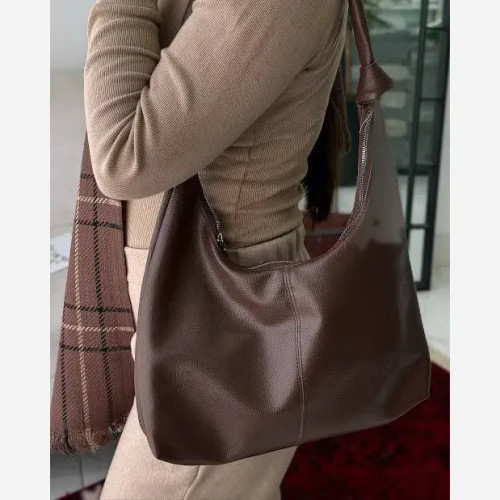کیف چرم بند گره ای زنانه مشکی موکا سبک جادار با کیفیت 30*40 سانت