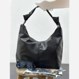 کیف چرم بند گره ای زنانه مشکی موکا سبک جادار با کیفیت 30*40 سانت