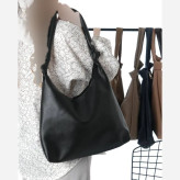 کیف چرم بند گره ای زنانه مشکی موکا سبک جادار با کیفیت 30*40 سانت